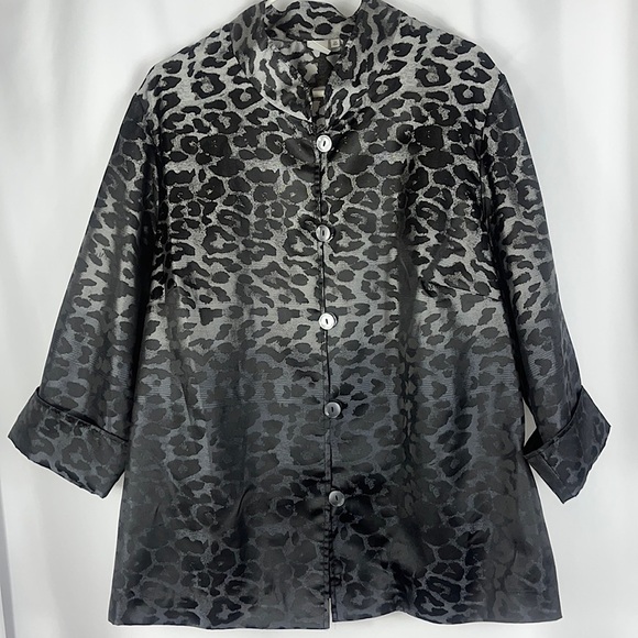 Jones New York Woman Cape/jacket animal print button dwn Sz 2X - Picture 4 of 12